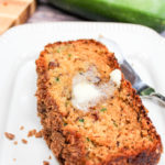 Banana Zucchini Crumble Bread on a plate