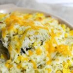 rice scooped from dish