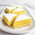 lemon bars on a plate