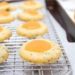 lemon poppy seed cookies on a baking tray