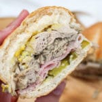 sandwich held in hand