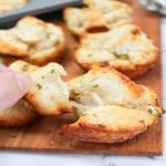 Garlic monkey bread pulled apart