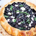 blueberry galette n cutting board
