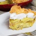 banana meringue on a plate