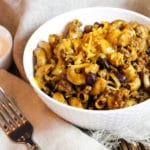 chili mac in a bowl