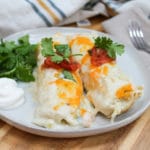 chicken enchiladas on a plate