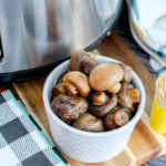 mushrooms in a white dish