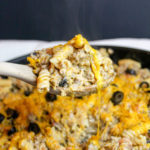 taco pasta in a skillet