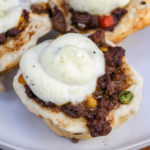 mini sheperd's pie on a plate