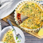 Quiche in a pan