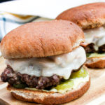 Burgers on a tray