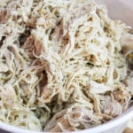 shredded chicken in a bowl