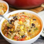 chicken soup in a bowl