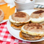 breakfast sandwiches on a plate