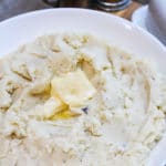 mashed potatoes in a dish