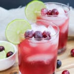 cranberry margarita in a glass