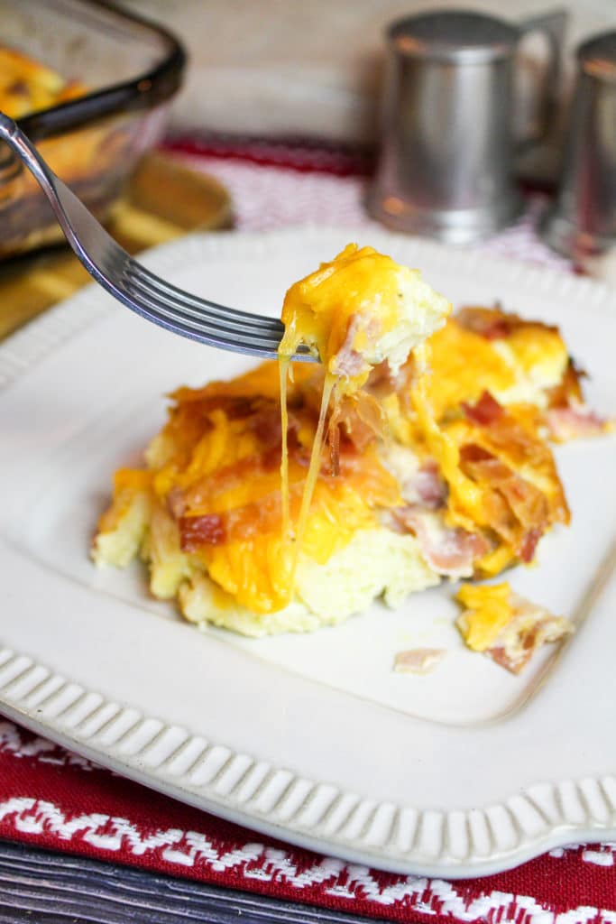 breakfast casserole on a plate
