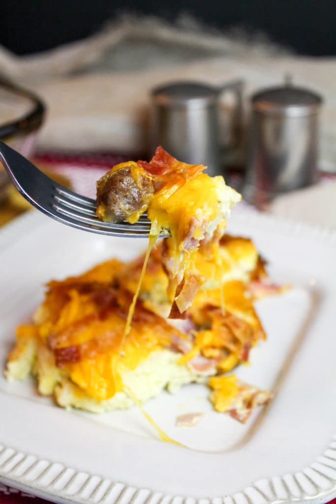 breakfast casserole on a plate
