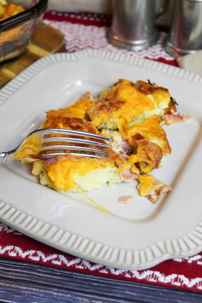 breakfast casserole on a plate