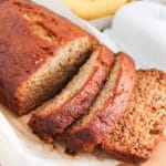sliced banana bread