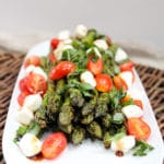 Grilled Asparagus Caprese Salad front shot