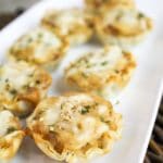 french onion tartelettes on a plate