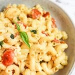 baked feta pasta in a bowl