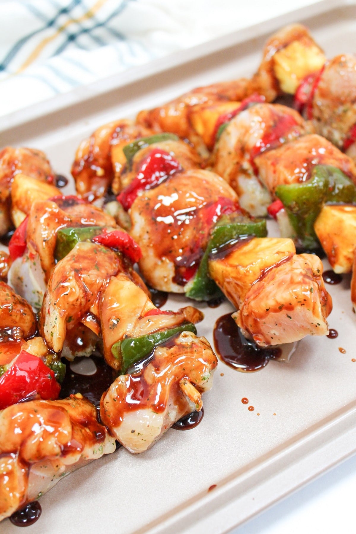 uncooked teriyaki chicken kabobs