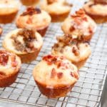 pancake bites on a baking tray